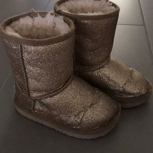 UGG gold glitter boots